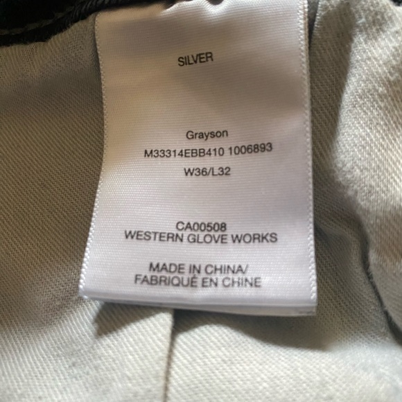 SILVER - Grayson (straight leg jeans) Size 36x32 - Picture 8 of 8